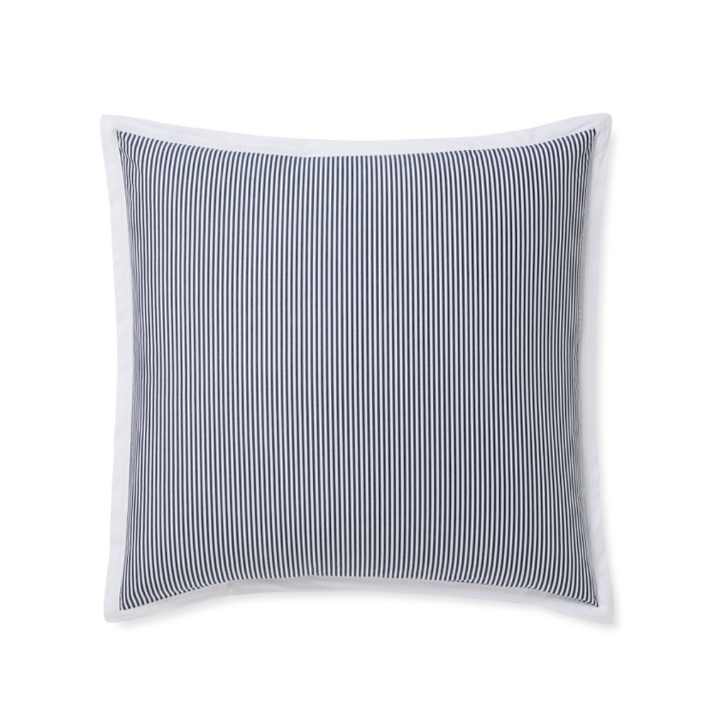 Pair of (2) Oxford Stripe Euro Shams in Midnight